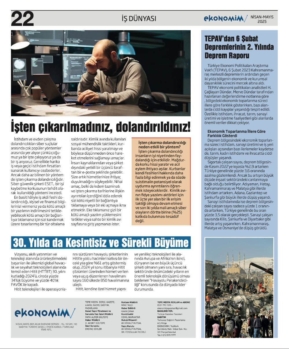 EKONOMİM DERGİ NİSAN SAYISI