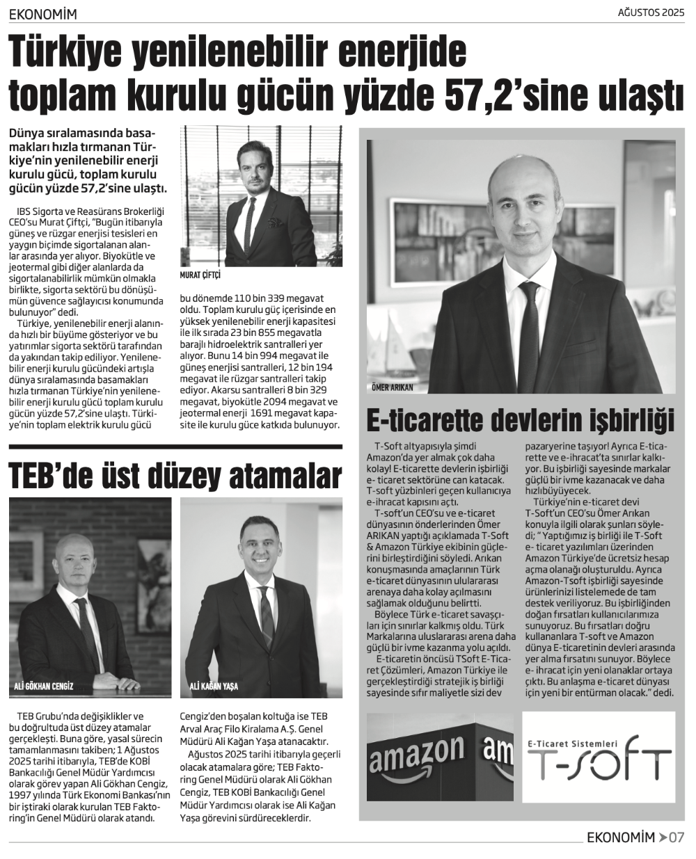 EKONOMİM AĞUSTOS SAYISI
