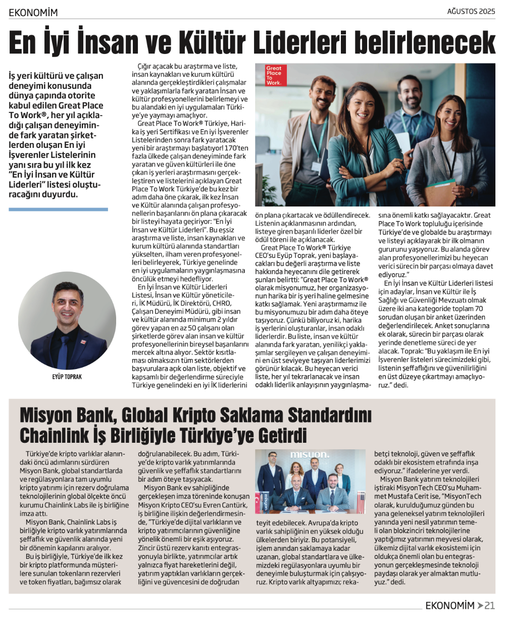 EKONOMİM AĞUSTOS SAYISI