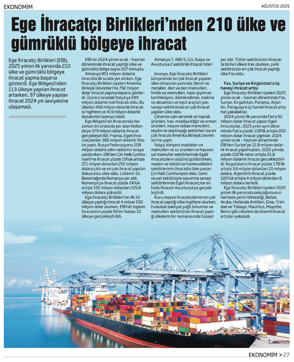 EKONOMİM AĞUSTOS SAYISI