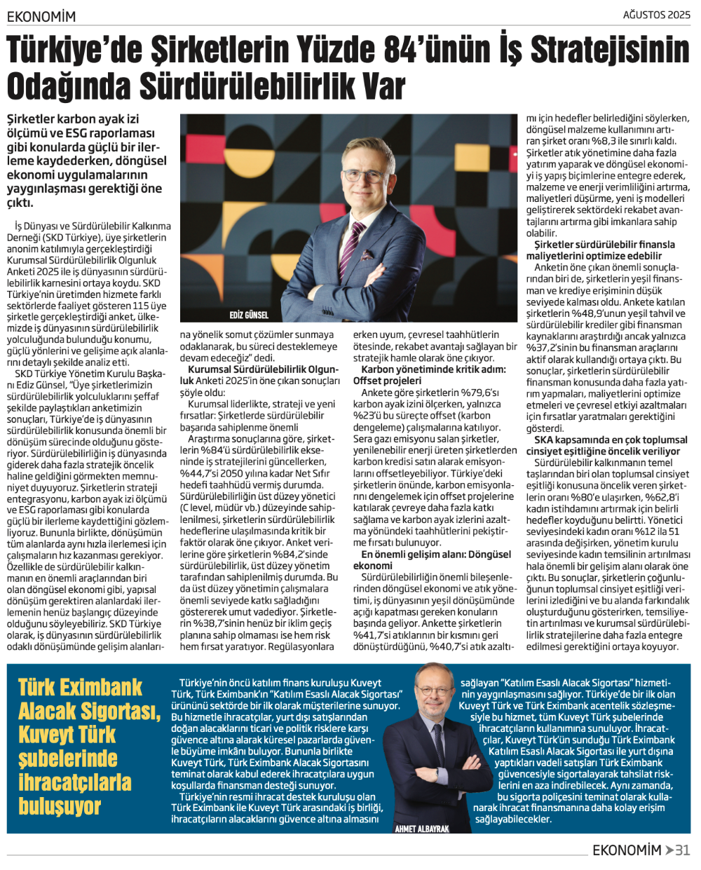 EKONOMİM AĞUSTOS SAYISI