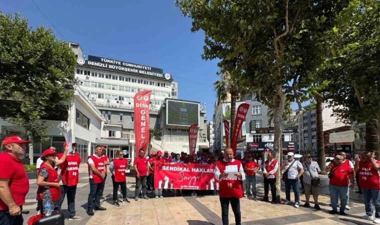 İşçiler Denizli Büyükşehir Belediyesinin kapısına dayandı