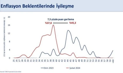 Yıllık enflasyon beklentisi yüzde geriledi