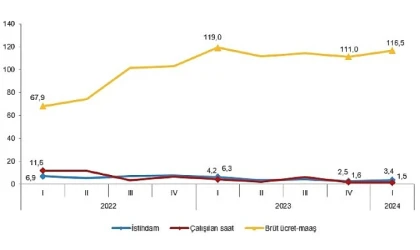 İstihdam endeksi yıllık %3,4 arttı