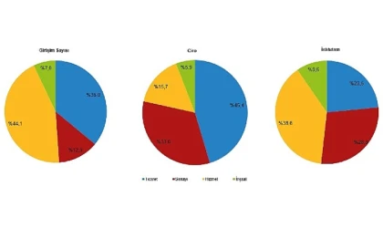 En yüksek payı hizmet sektörü oluşturdu