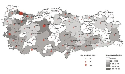 Türkiye’de 3 milyon kişi iller arasında göç etti
