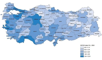 Gayrisafi Yurt İçi Hasıladan 2023 yılında en yüksek payı %30,4 ile İstanbul aldı