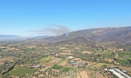 Ödemiş’in dağları siyaha büründü